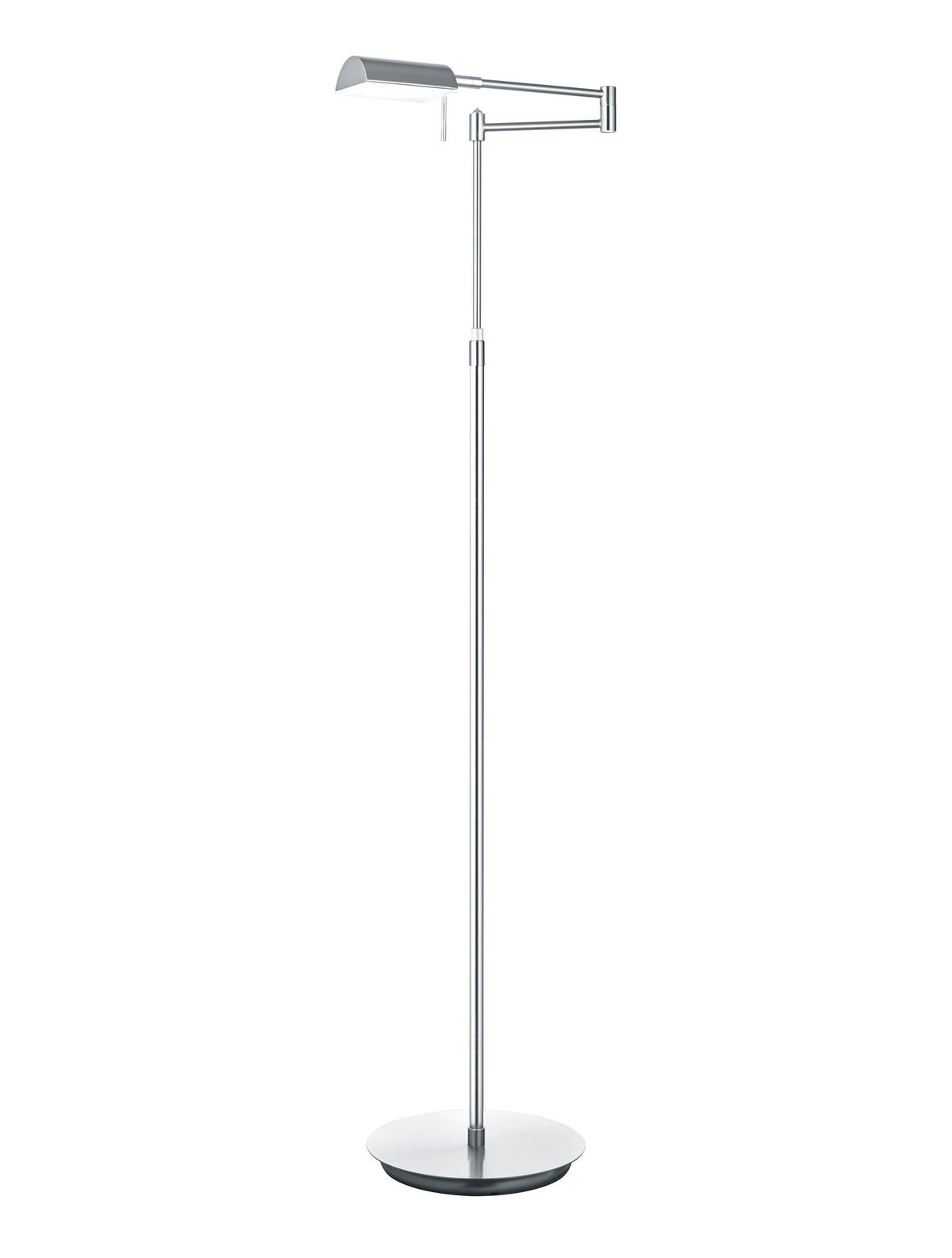 LED-STEHLEUCHTE 26/145 cm    - Nickelfarben, KONVENTIONELL, Kunststoff/Metall (26/145cm) - Hell