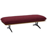HOCKERBANK in Holz, Textil Bordeaux  - Bordeaux/Schwarz, Design, Holz/Textil (150/43/60cm) - Dieter Knoll