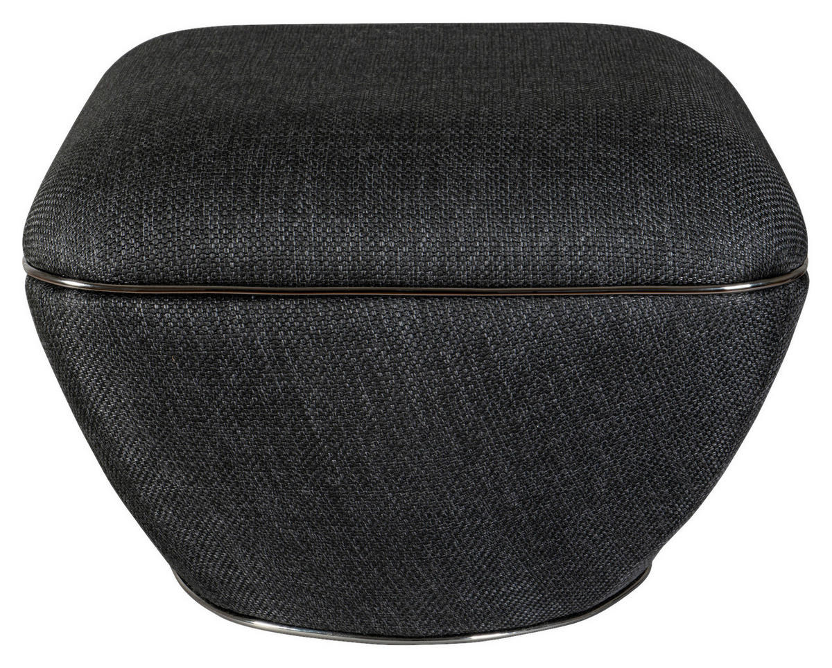 TABURET, textil, 60/42,5 cm - barvy grafitu/antracitová, Design, kov/textil (60/42,5cm) - MID.YOU