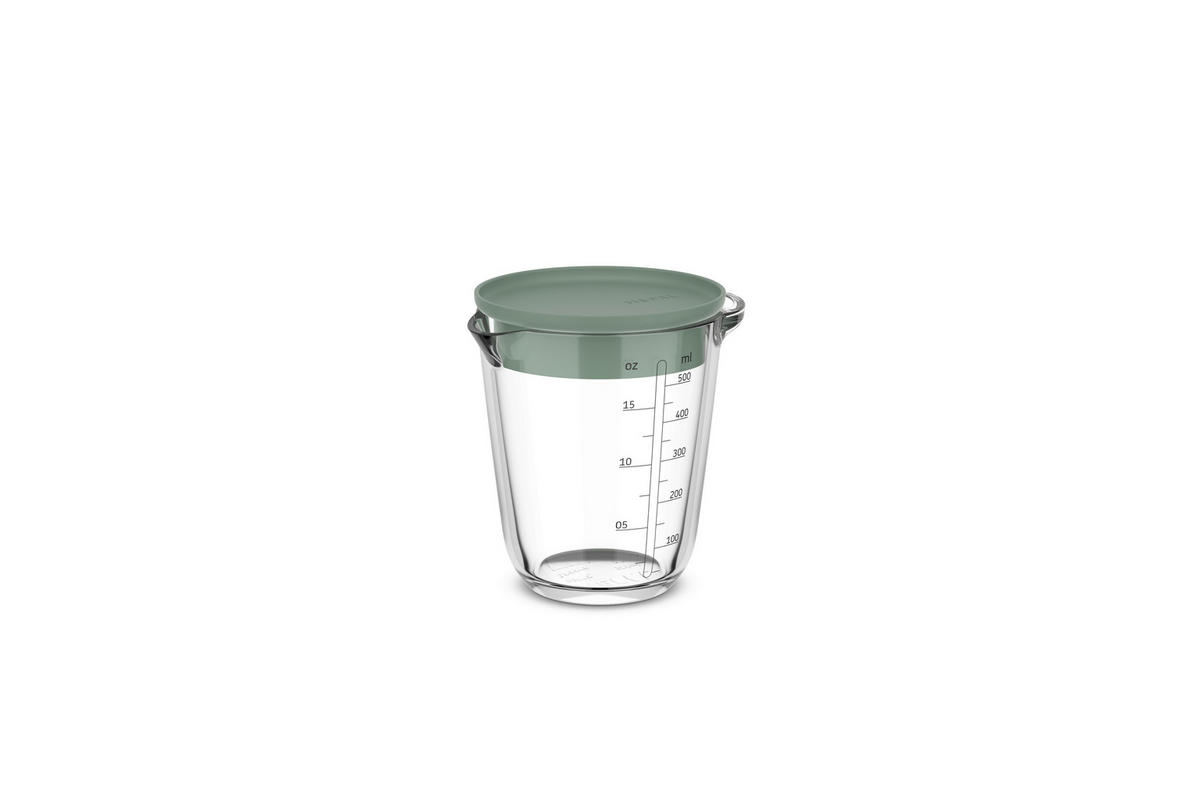 MESSBECHER - Transparent/Hellgrün, KONVENTIONELL, Glas/Kunststoff (500ml) - Mepal