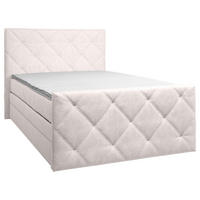 BOXSPRINGBETT 140/200 cm  in Beige  - Beige/Schwarz, KONVENTIONELL, Kunststoff/Textil (140/200cm) - Ti'me