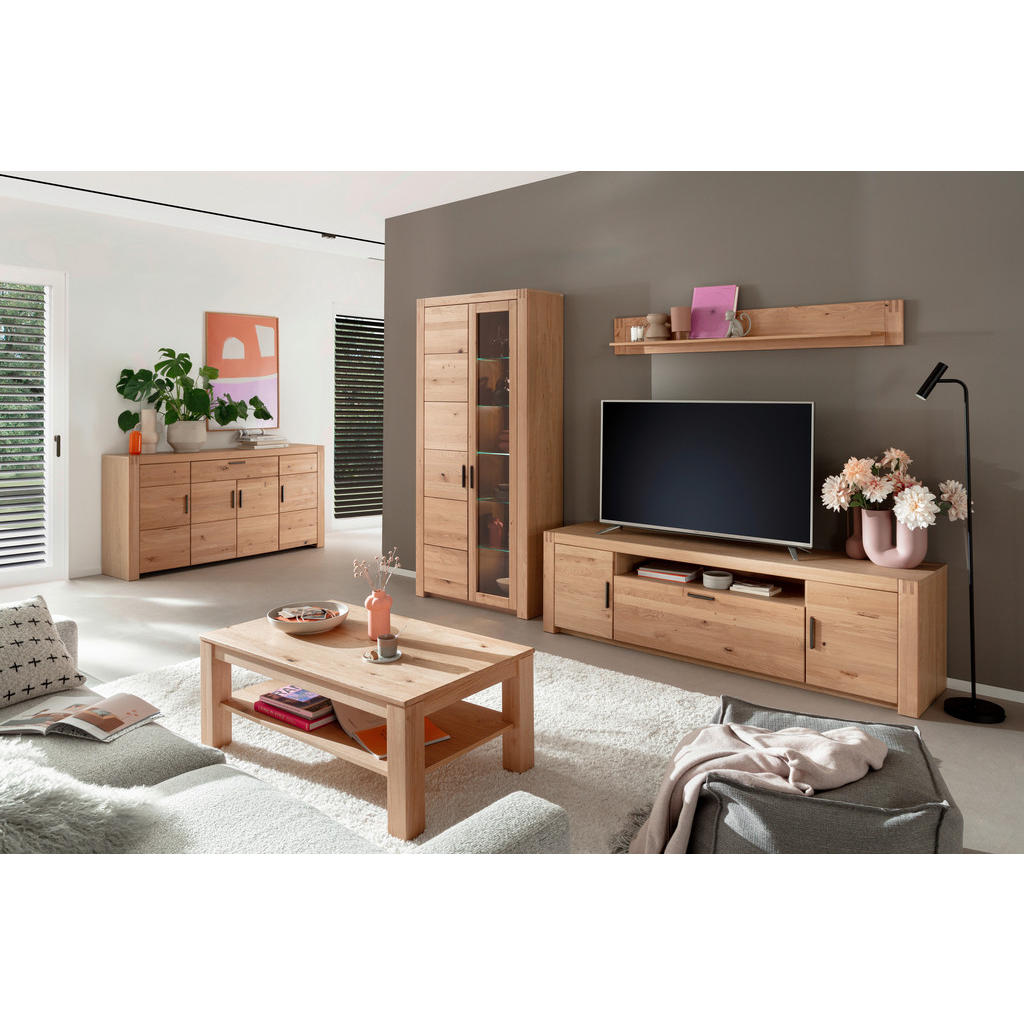 Thumbnail - Livetastic Lowboard, Eiche, Holzwerkstoff, Asteiche, massiv, 2 Fächer, 1 Schublade(n) Schubladen, 201x58x50 cm, Holzmöbe...