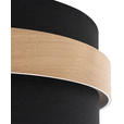 DECKENLEUCHTE  37/18 cm    - Schwarz, MODERN, Holz/Kunststoff (37/18cm) - Novel