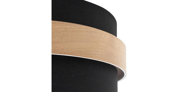DECKENLEUCHTE  37/18 cm    - Schwarz, MODERN, Holz/Kunststoff (37/18cm) - Novel