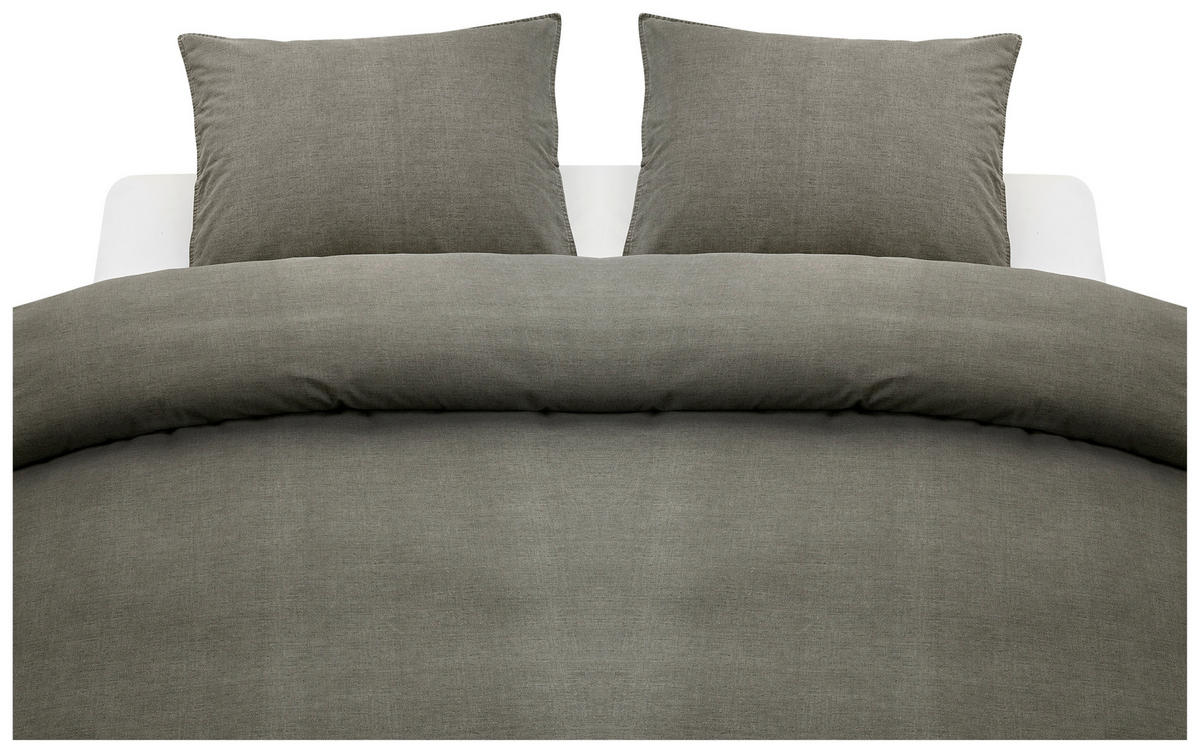 PÅSLAKANSET linneimitation 220/210 cm  - grå, Klassisk, textil (220/210cm)