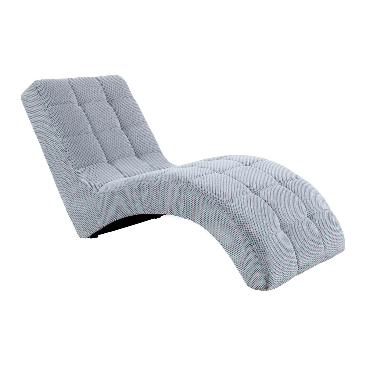 LIGGFÅTÖLJ i vävt tyg ljusgrå  - ljusgrå/svart, Modern, textil/plast (68/80/167cm) - MID.YOU