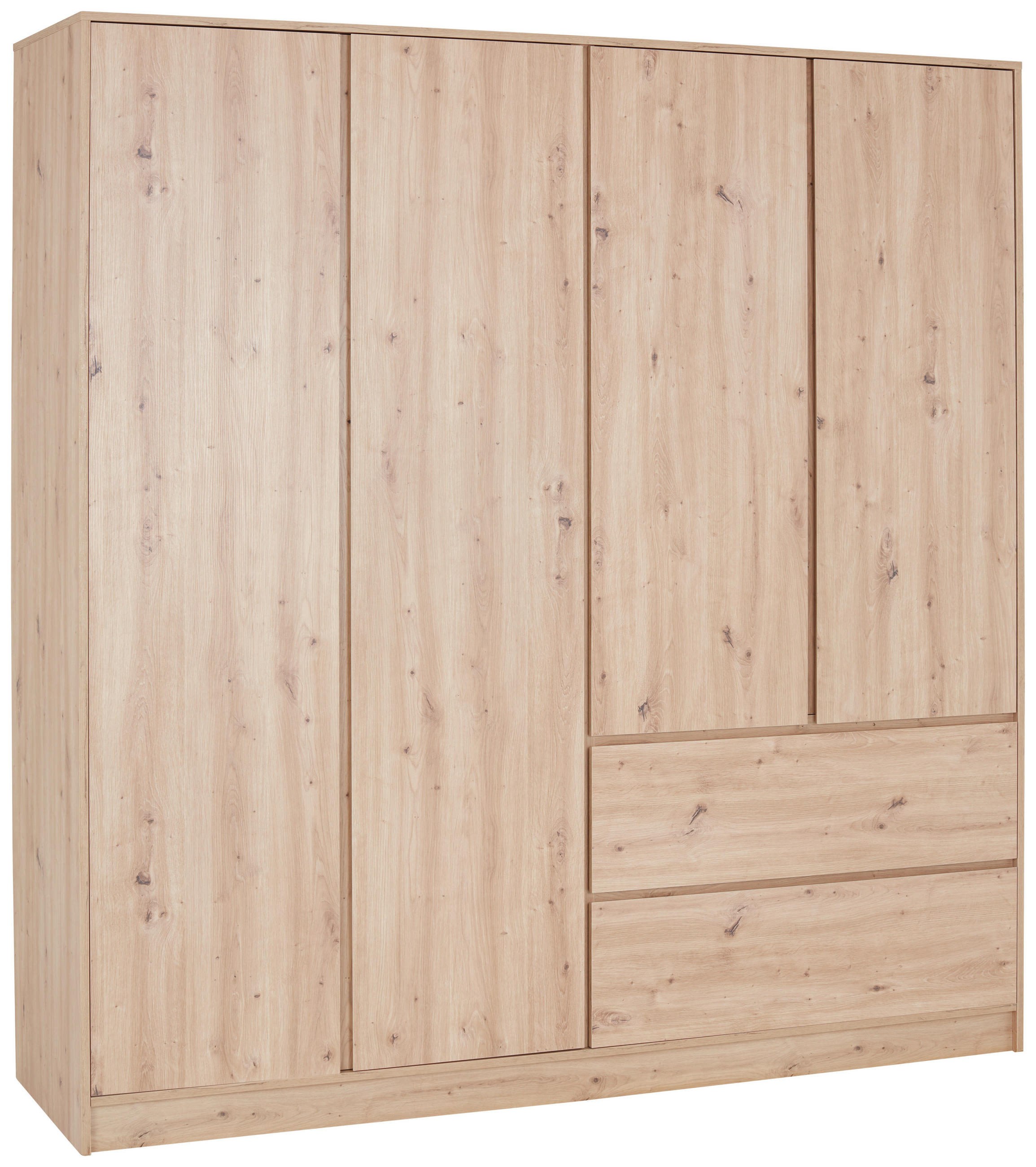 Drehtürenschrank Grifflos 195cm Basit Eiche Artisan