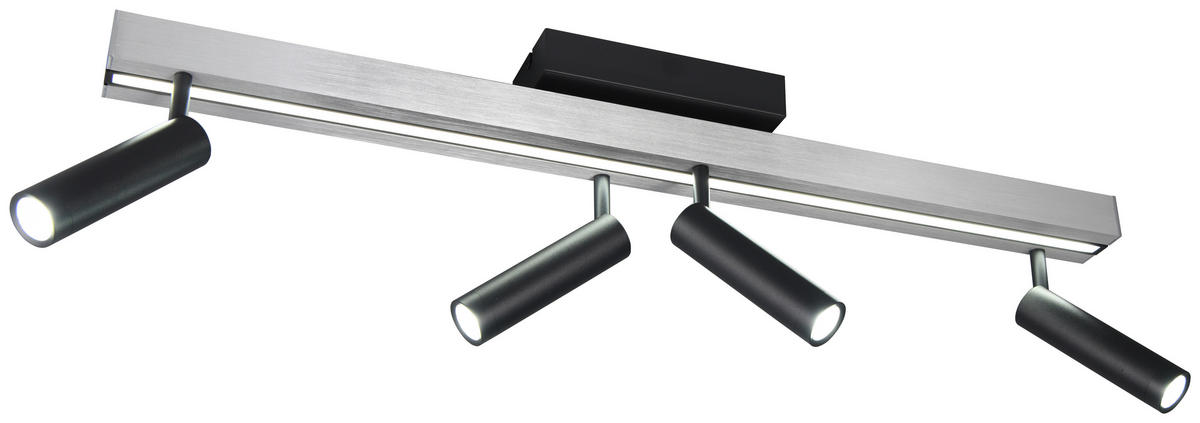 LED-STRAHLER 133/23/8,5 cm   - Schwarz/Alufarben, Basics, Metall (133/23/8,5cm)