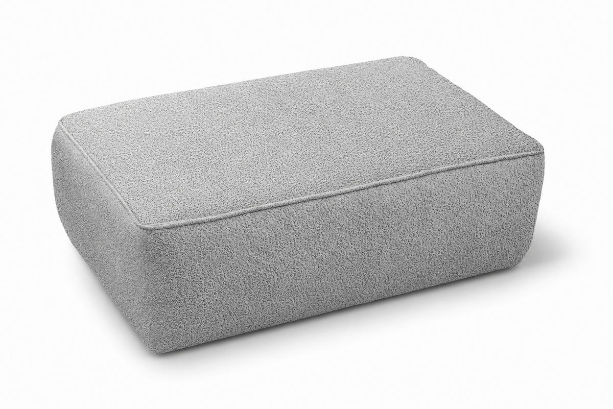 HOCKER in Textil, Holzwerkstoff Grau  - Schwarz/Grau, KONVENTIONELL, Holzwerkstoff/Kunststoff (105/43/65cm) - Livetastic