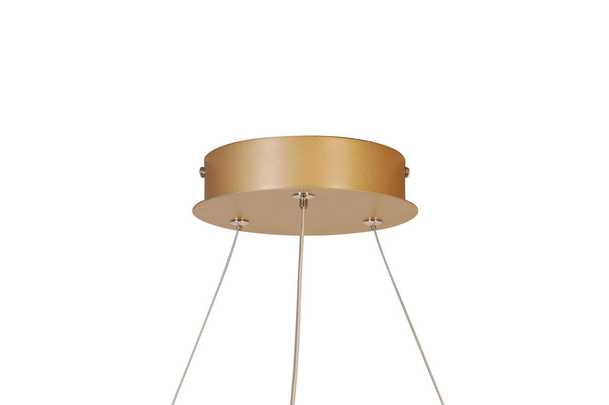 LED-HÄNGELEUCHTE 60/120 cm   - Goldfarben/Weiß, Trend, Kunststoff/Metall (60/120cm) - Novel