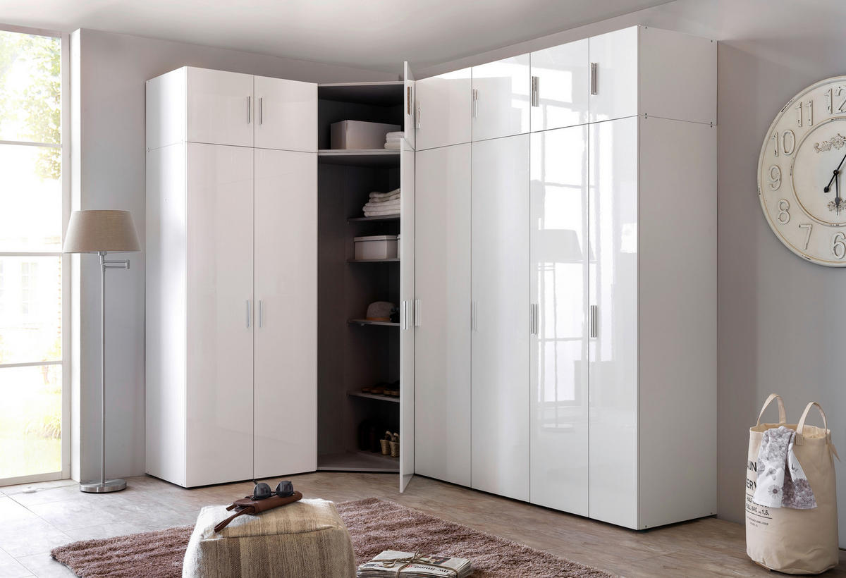 AUFSATZSCHRANK 80/40/80 cm  - Chromfarben/Weiß Hochglanz, Design, Holzwerkstoff/Kunststoff (80/40/80cm) - Xora