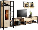 VITRINE in Anthrazit, Eichefarben  - Eichefarben/Anthrazit, Design, Glas/Holzwerkstoff (76/172/40cm) - Carryhome