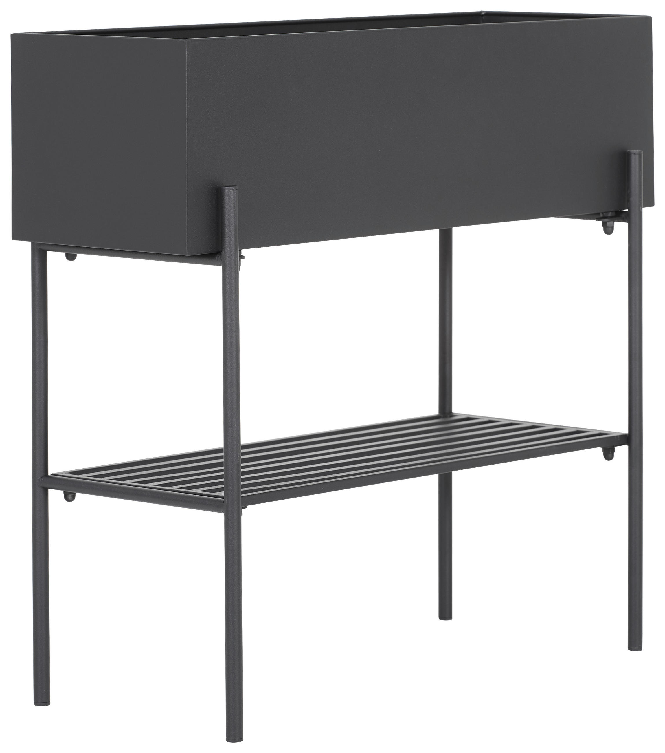 STOJAN NA KVETY, čierna - čierna, Design, kov (70/65/28cm) - Landscape