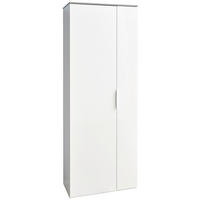 GARDEROBENSCHRANK Galaverna  in 70/188/35 cm  - Alufarben/Weiß, Design, Holzwerkstoff/Metall (70/188/35cm) - Carryhome