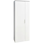 GARDEROBENSCHRANK Galaverna  in 70/188/35 cm  - Alufarben/Weiß, Design, Holzwerkstoff/Metall (70/188/35cm) - Carryhome