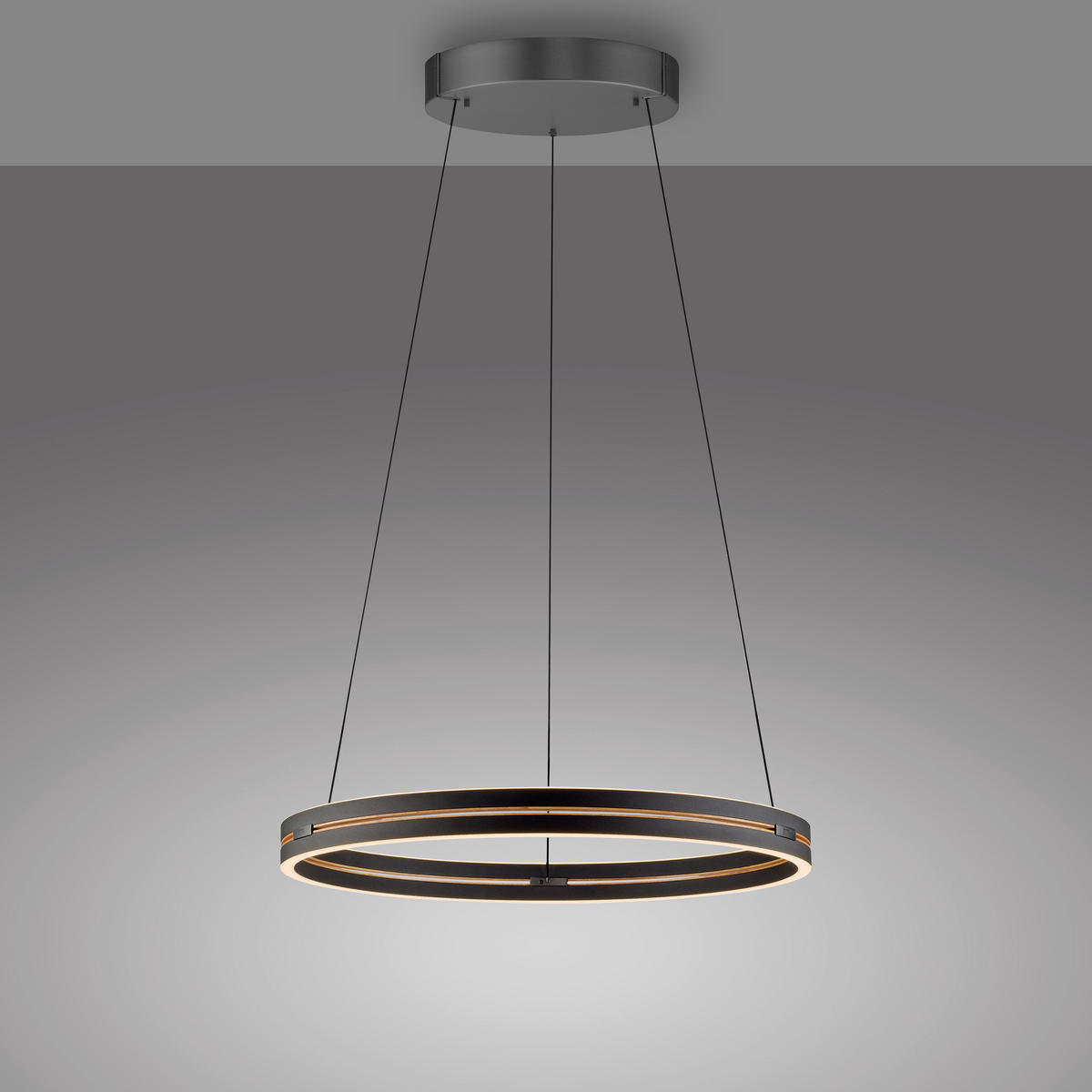 LED-HÄNGELEUCHTE 70.1/70.1/350 cm  - Schwarz, Design, Kunststoff/Metall (70.1/70.1/350cm) - Neuhaus PURE