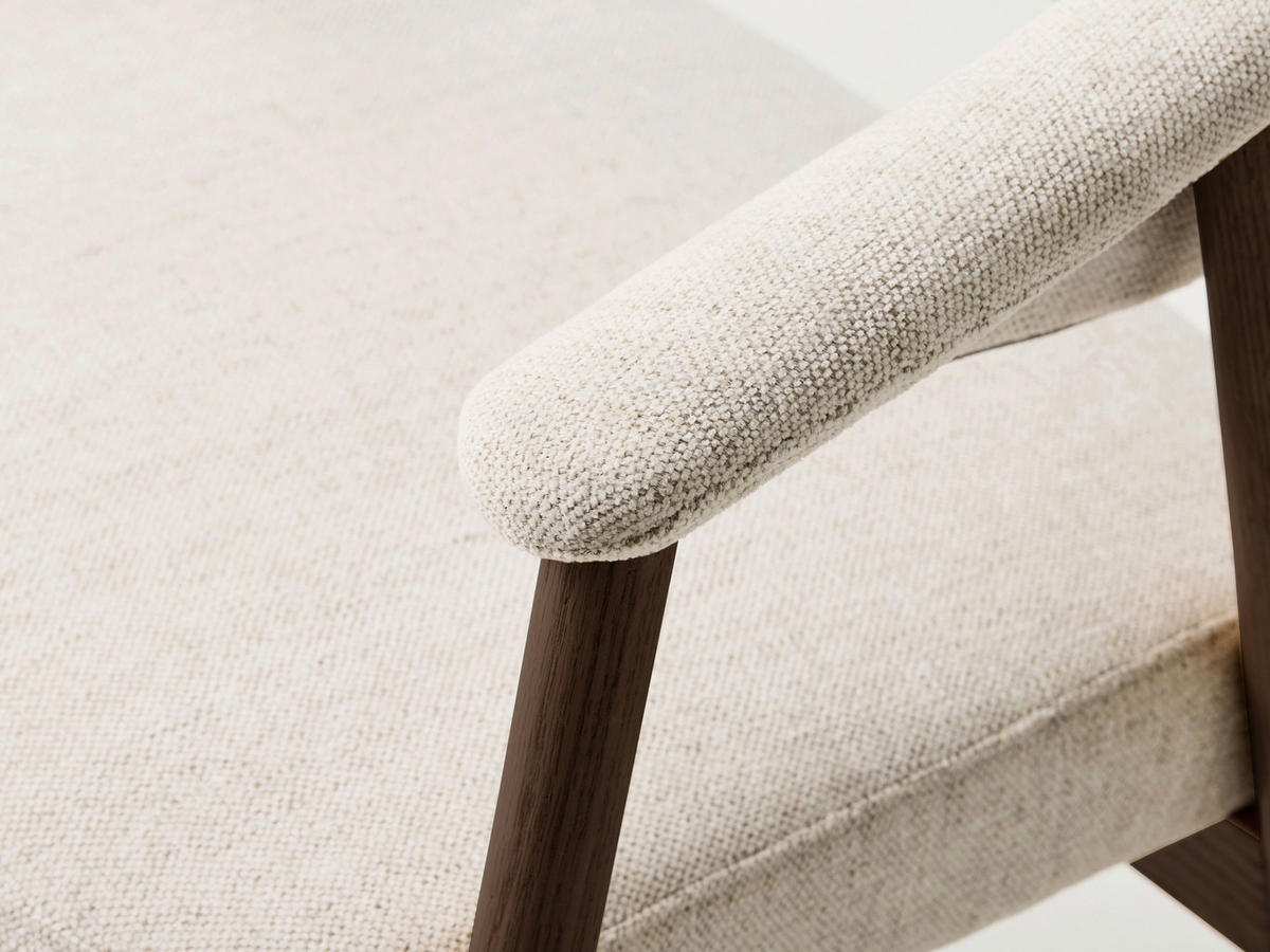 ARMLEHNSTUHL  in Chenille  - Sandfarben/Dunkelbraun, KONVENTIONELL, Holz/Textil (63/81/63cm) - Ambia Home