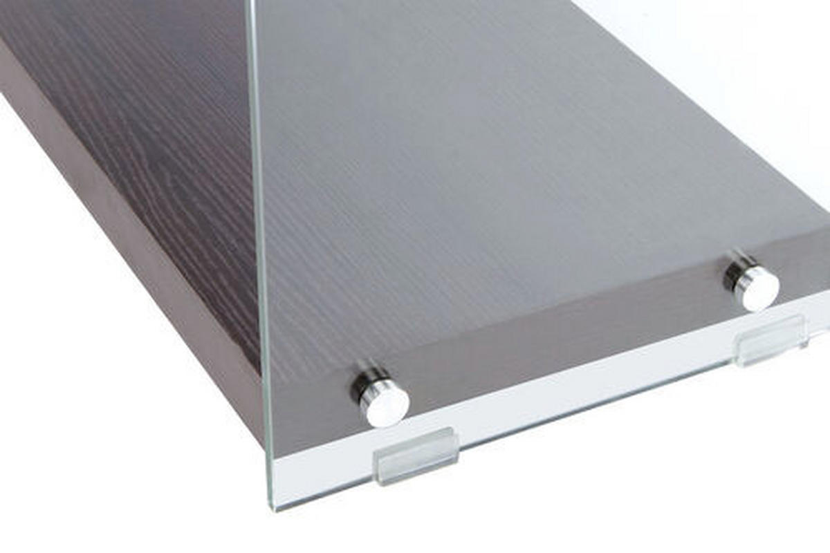 REGAL  83/113/29,5 cm Dunkelbraun  - Dunkelbraun, Modern, Glas/Holzwerkstoff (83/113/29,5cm) - Kayoom