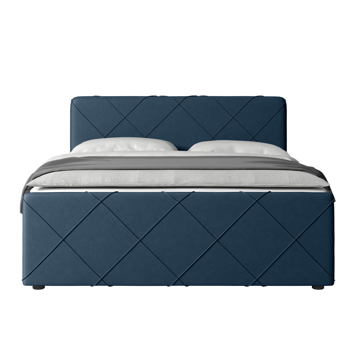 BOXSPRINGBETT 180/200 cm  in Blau  - Blau/Schwarz, Modern, Holz/Kunststoff (180/200cm) - MID.YOU