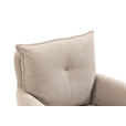 BARHOCKER Cord Creme, Beige Eisen Stoffauswahl, Sitzfläche 360° drehbar, inklusive Armlehnen  - Beige/Creme, Design, Textil/Metall (54/98-120/58cm) - Novel