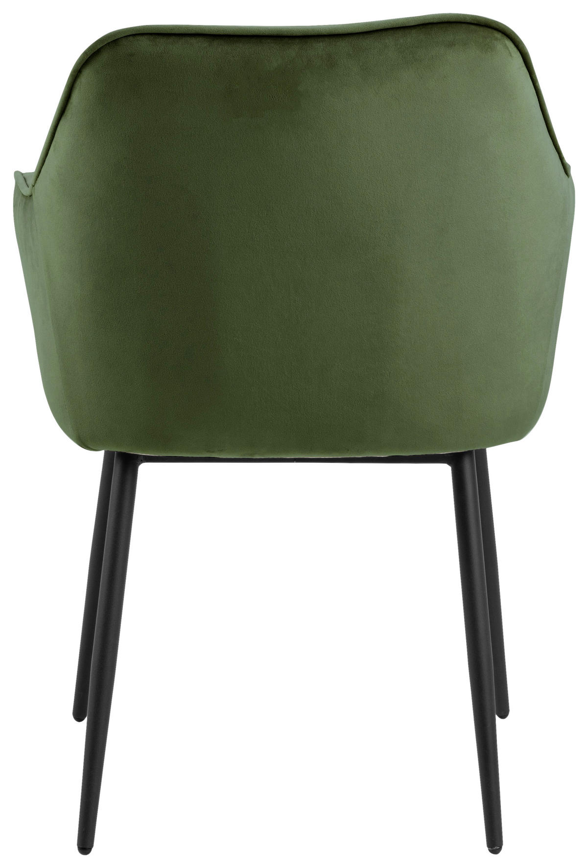 STOL MED ARMSTÖD stål velour  - grön/svart, Trend, metall/textil (58/83/55cm)
