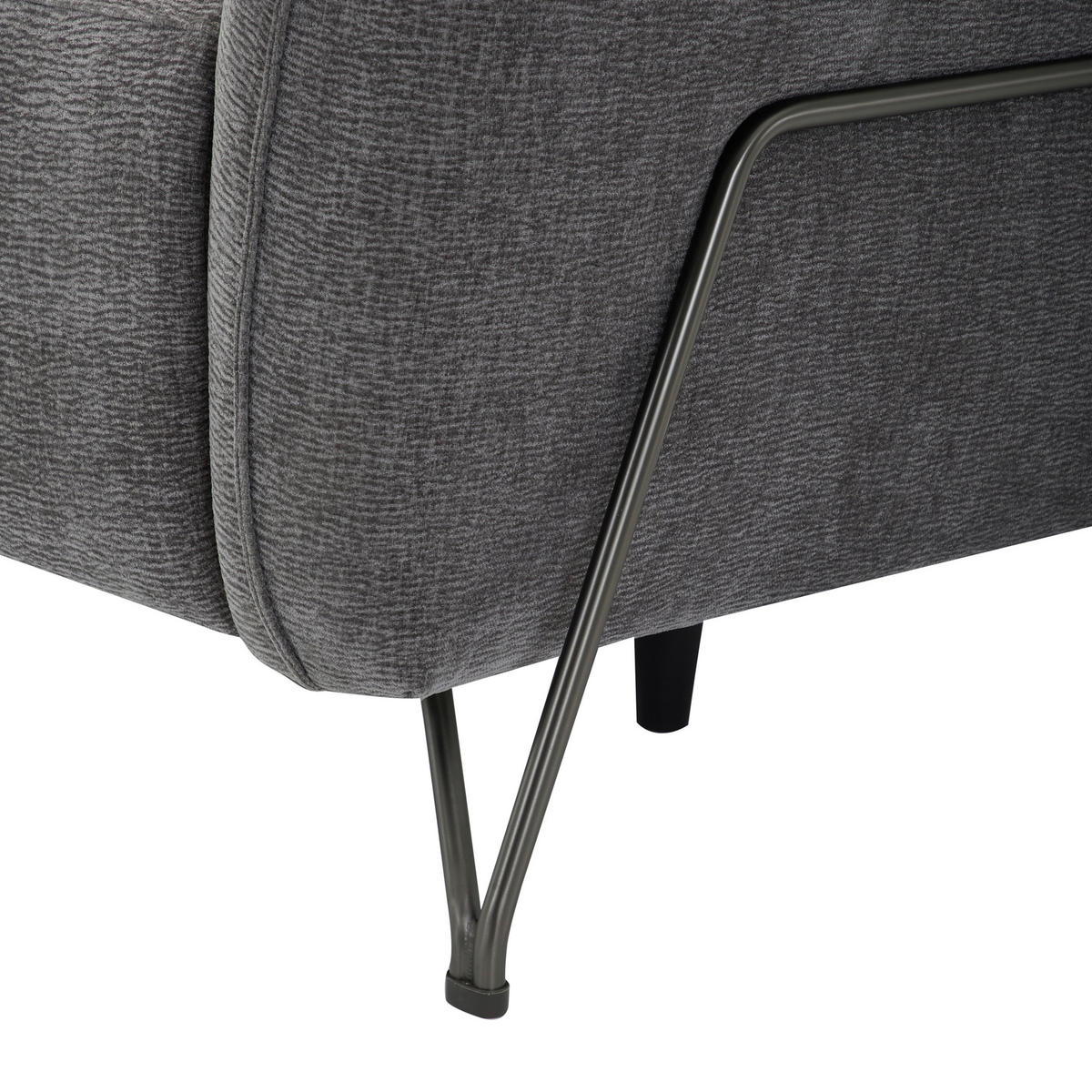 DVOSJED tekstil  tamno siva    - tamno siva/crna, Lifestyle, tekstil/metal (164/83/107/111cm) - Livetastic