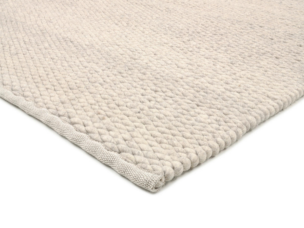 HANDWEBTEPPICH 160/230 cm Hellgrau  - Hellgrau, Basics, Textil (160/230cm) - Linea Natura