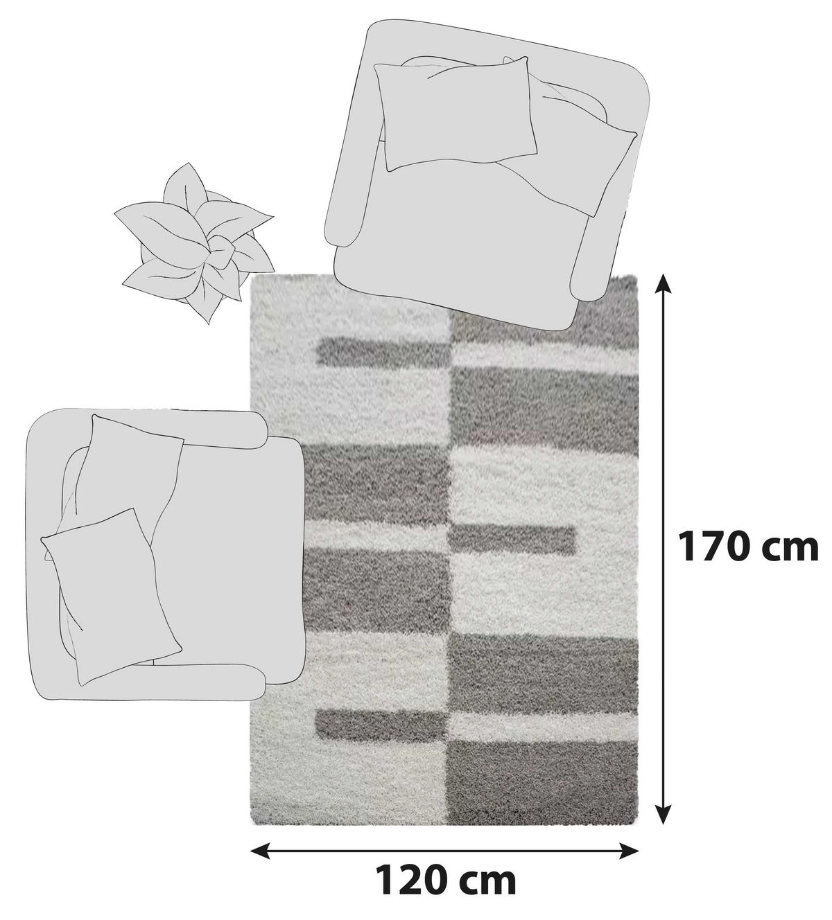 RYAMATTA 120/170 cm Gala 2505  - beige, Design, textil (120/170cm) - Novel