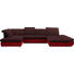 WOHNLANDSCHAFT in Textil Rot - Chromfarben/Rot, Design, Kunststoff/Textil (211/350/204cm) - Xora WOHNLANDSCHAFT in Textil Rot - Chromfarben/Rot, Design, Kunststoff/Textil (211/350/204cm) - Xora