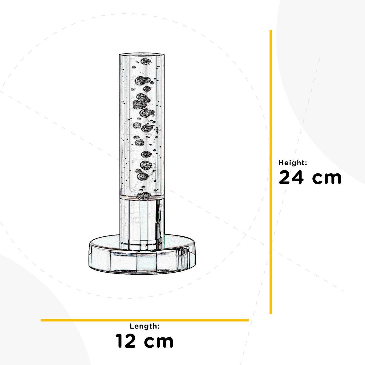 LED-TISCHLEUCHTE BUBBLES 12/12/24 cm   - Chromfarben/Weiß, Design, Kunststoff/Metall (12/12/24cm)
