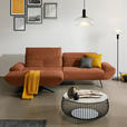 ECKSOFA  in Chenille Rostfarben  170-195/280 cm  - Rostfarben/Schwarz, Design, Textil/Metall (170-195/280cm) - Dieter Knoll