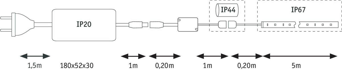 LED-STRIP 70967 500 cm   - Weiß, Basics, Kunststoff (500cm) - Paulmann