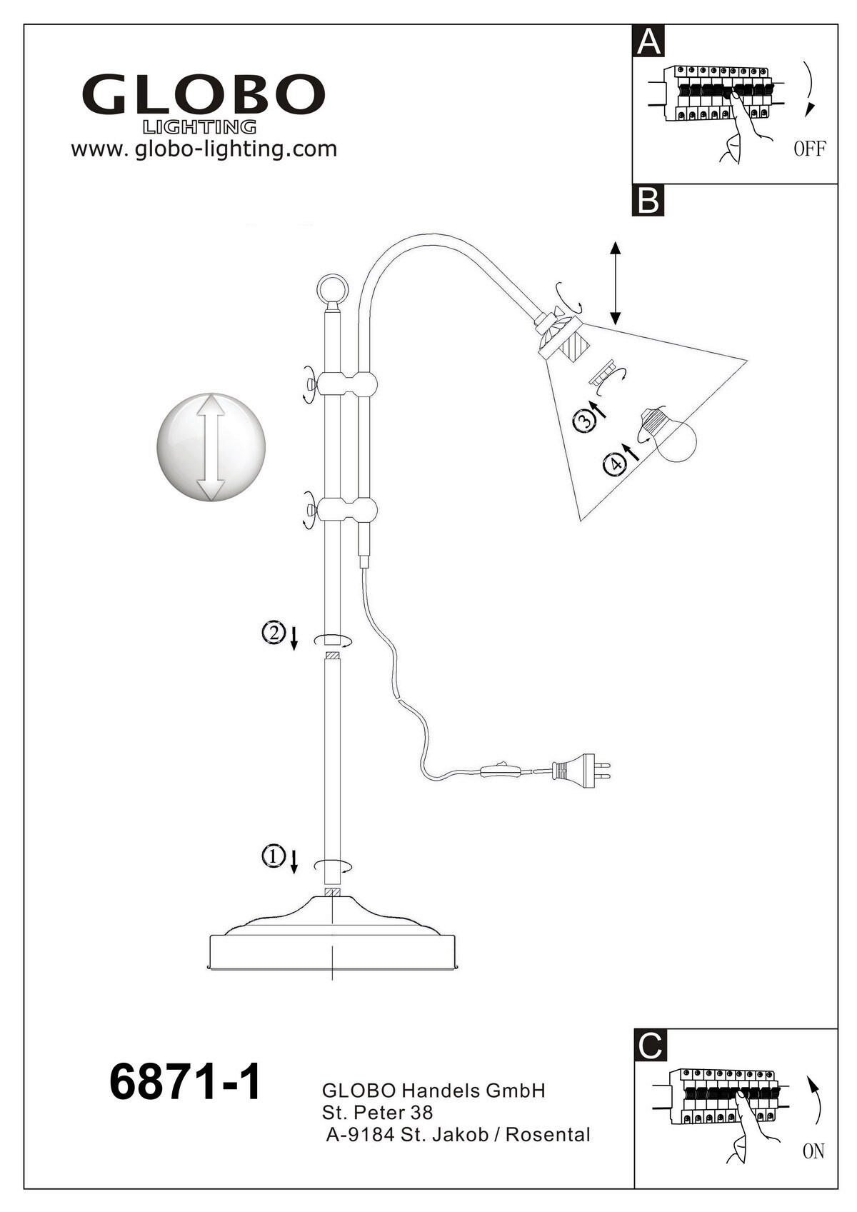 STEHLEUCHTE 47/170 cm    - Weiß, LIFESTYLE, Glas/Metall (47/170cm)
