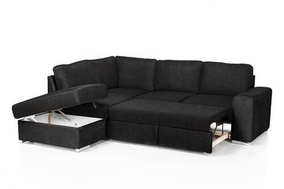 ECKSOFA Anthrazit Mikrofaser  - Chromfarben/Anthrazit, KONVENTIONELL, Textil/Metall (213/248cm) - MID.YOU