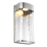 VONKAJŠIE NÁSTENNÉ SVIETIDLO, 15/10/30 cm - farba ušľachtilej ocele, Basics, kov (15/10/30cm) - Elstead Lighting
