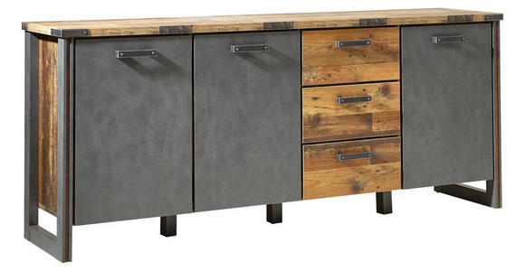 SIDEBOARD 207/88/42 cm - Anthrazit/Grau, KONVENTIONELL, Holzwerkstoff/Kunststoff (207/88/42cm) - Hom`in