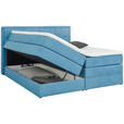 BOXSPRINGBETT 160/200 cm  in Blau  - Blau/Schwarz, KONVENTIONELL, Kunststoff/Textil (160/200cm) - Esposa