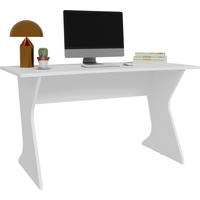 BIROU - alb, Modern, plastic/material pe bază de lemn (140/76,2/65cm) - Hom`in
