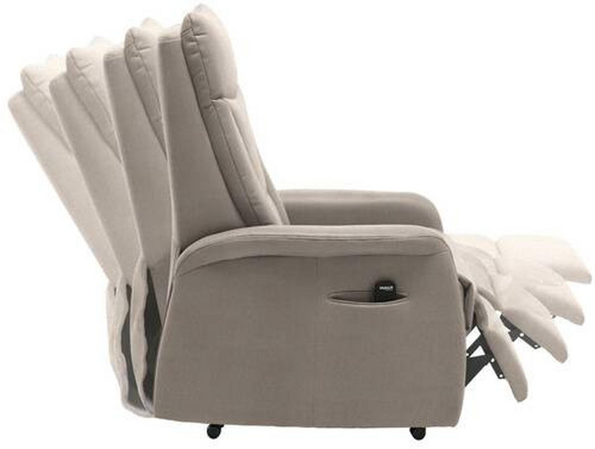 FERNSEHSESSEL in Mikrofaser Beige  - Beige/Schwarz, Konventionell, Textil (78/108/90cm) - Valdera