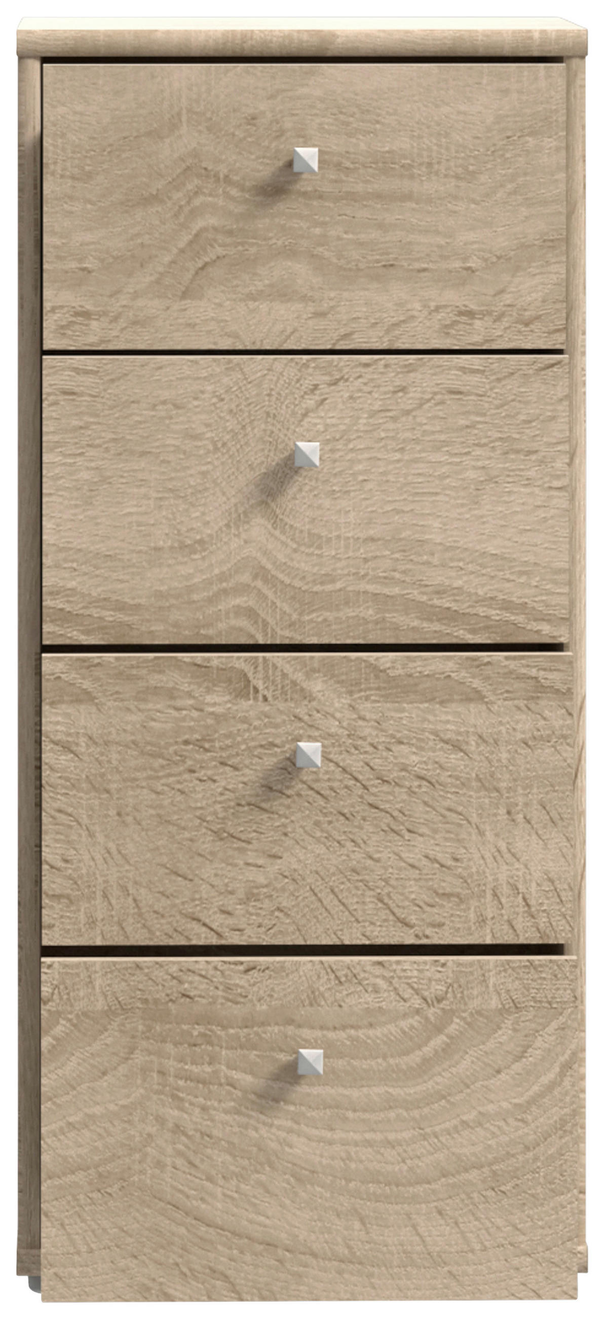 KOMMODE  in 38,6/85,5/34,8 cm  - Alufarben/Sonoma Eiche, Design, Holzwerkstoff/Kunststoff (38,6/85,5/34,8cm)