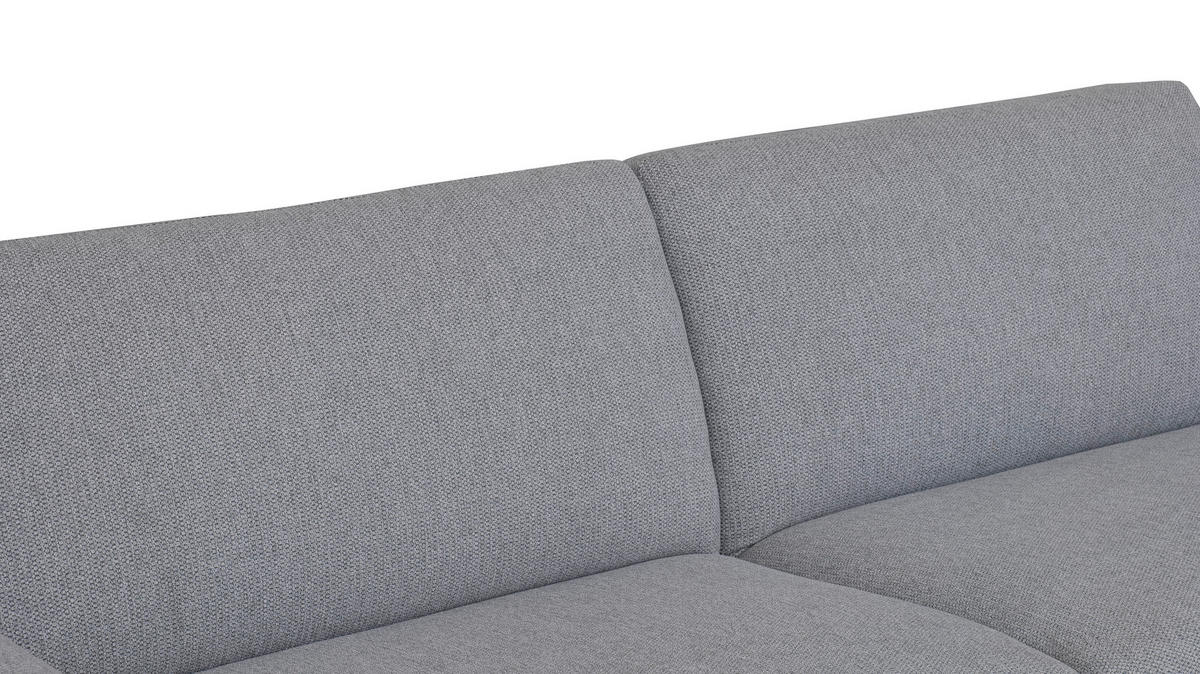 SCHLAFSOFA Webstoff Grau  - Schwarz/Grau, MODERN, Textil/Metall (219/92/101cm) - Livetastic