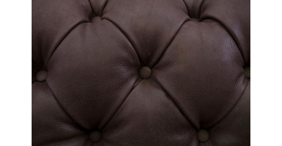 CHESTERFIELD-SOFA Braun Echtleder  - Schwarz/Braun, KONVENTIONELL, Leder/Metall (245/70/100cm) - Landscape