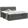 BOXSPRINGBETT 160/200 cm  in Anthrazit  - Anthrazit/Schwarz, Design, Kunststoff/Textil (160/200cm) - Hom`in