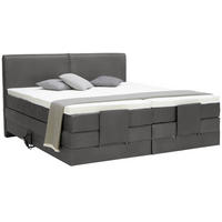 BOXSPRINGBETT 160/200 cm  in Anthrazit  - Anthrazit/Schwarz, Design, Kunststoff/Textil (160/200cm) - Hom`in