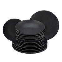 TAFELSERVICE Soft Touch 18-teilig  - Schwarz, Basics, Keramik - Creatable