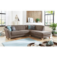 ECKSOFA  in Flachgewebe Taupe  257/212 cm  - Taupe/Naturfarben, KONVENTIONELL, Holz/Textil (257/212cm) - Sit & More