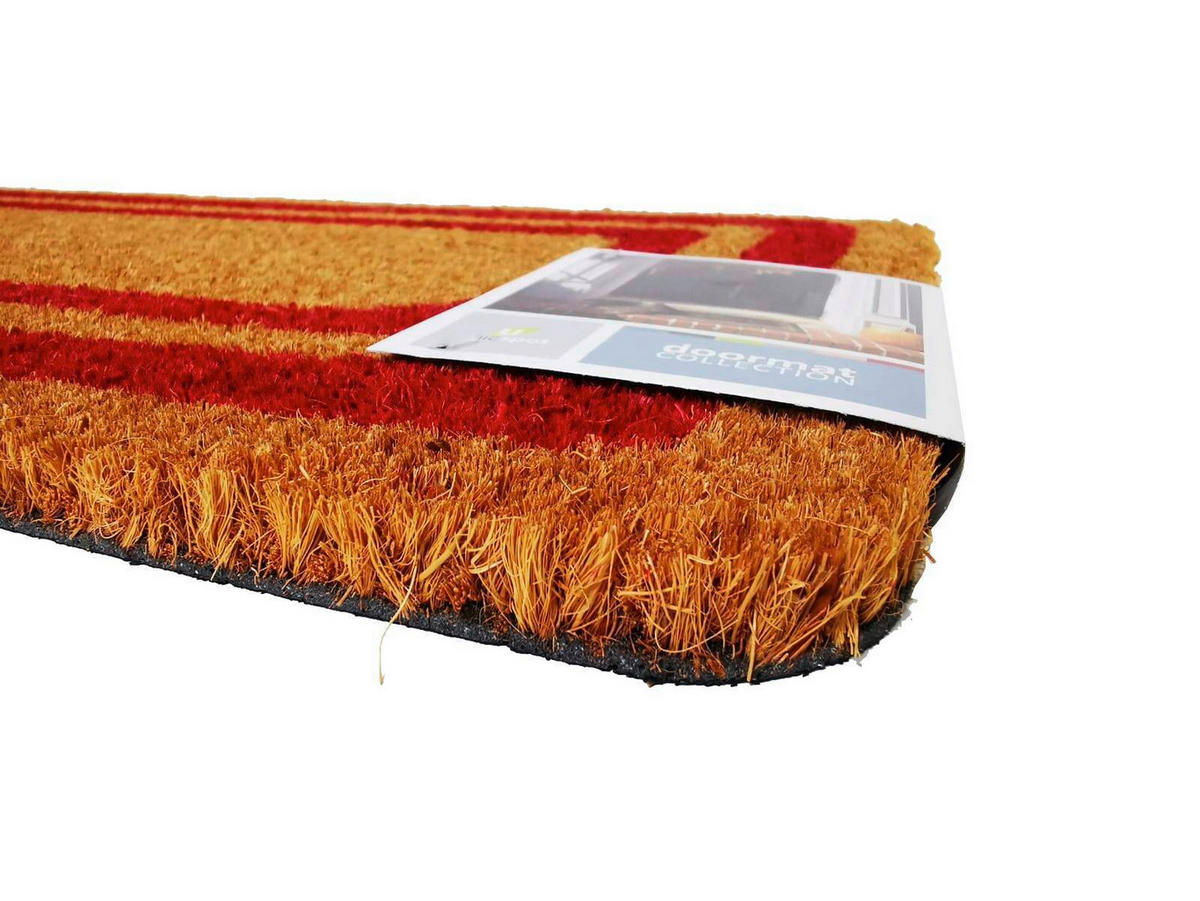 COVORAȘ DE INTRARE 33/60 cm  - maro/roșu, Basics, plastic/materiale naturale (33/60cm)