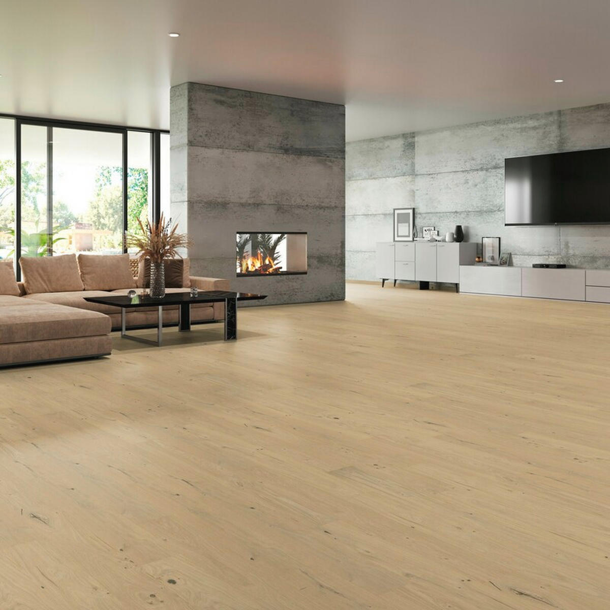 HOLZBODEN Uno Eiche Natur!Pur 100018601  per  m² - Design, Holz (127/19/0,9cm) - Tilo