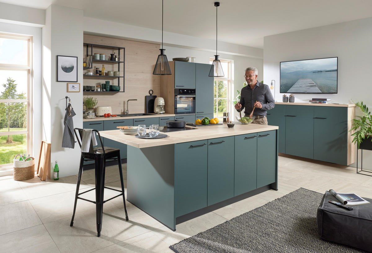 EINBAUKÜCHE   - Grün, Design, Holzwerkstoff - Dieter Knoll