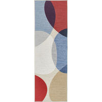 LÄUFER 80/250 cm CORTEA NAYRA, waschbar  - Blaugrau/Creme, Design, Kunststoff/Textil (80/250cm) - Lindorug